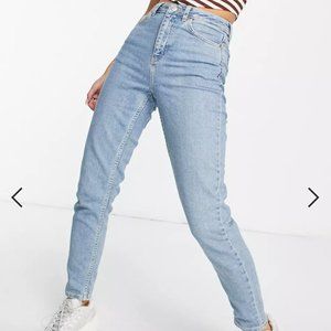 Topshop Mom Jeans (Bleach Blue)